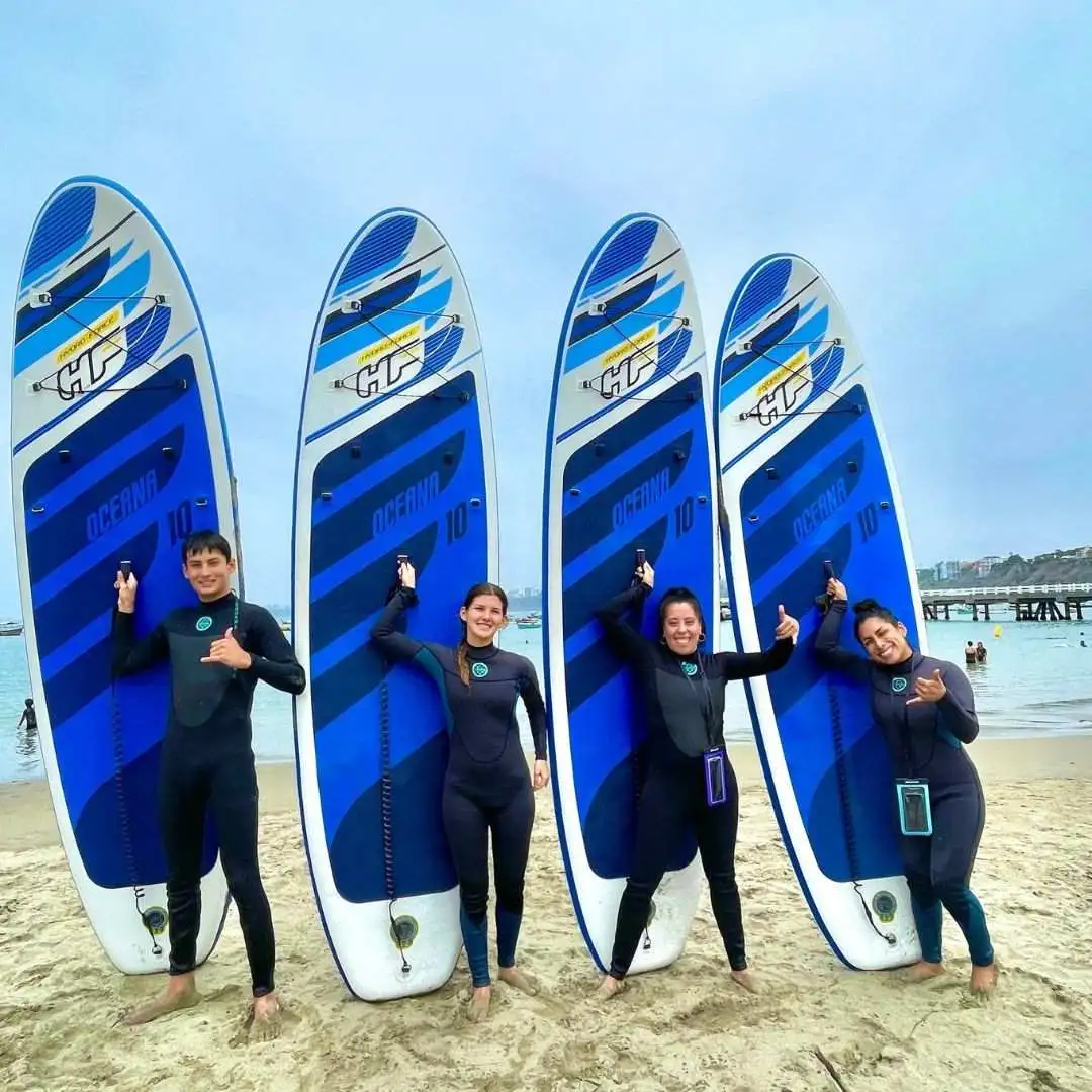 grupo personas alquiler equipos stand up paddle lima ahola peru